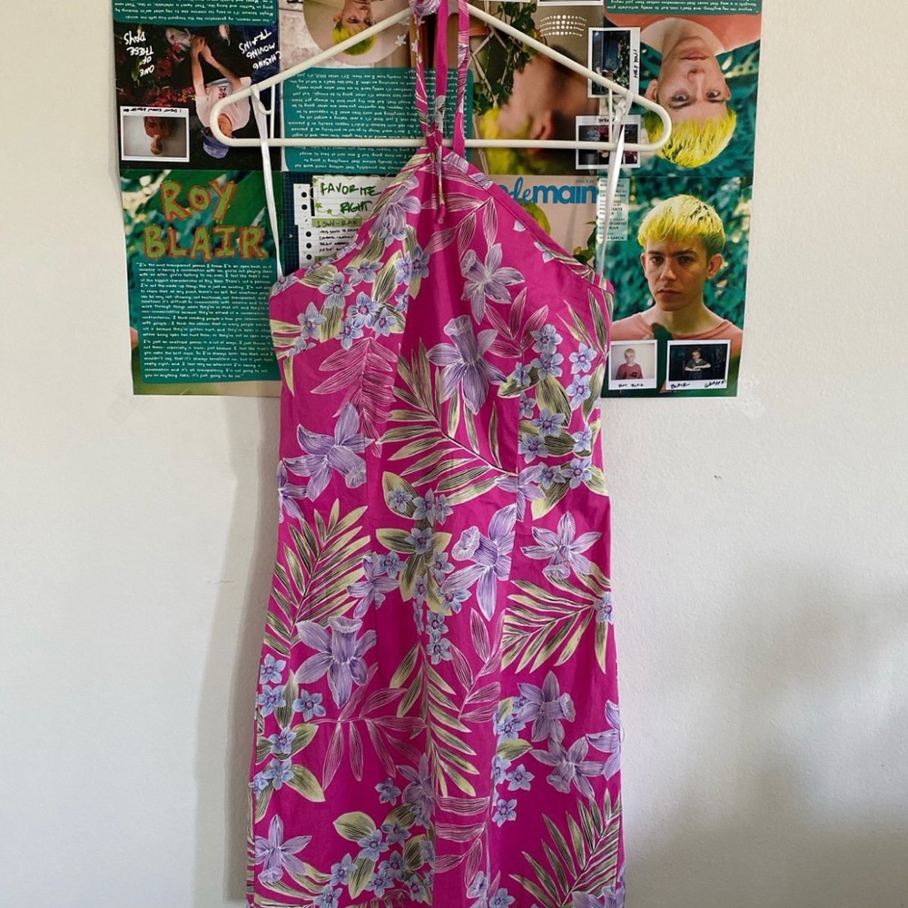 byer too y2k hawaiian halter dress!